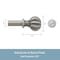Kenney Mfg Kenney Rachel 5/8" Standard Decorative Window Curtain Rod, 28-48", Italian Pewter KN71631V2 - alternate 3